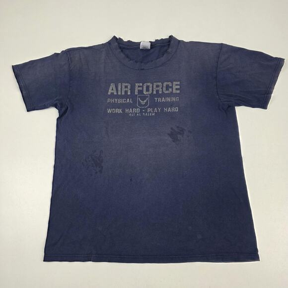 Vintage Air Force Shirt Mens Large Soffe Physical Training Ali Al Salem 90s Tee - Picture 1 of 12